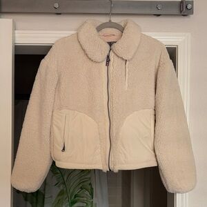 Anthropologie Cream Teddy Jacket